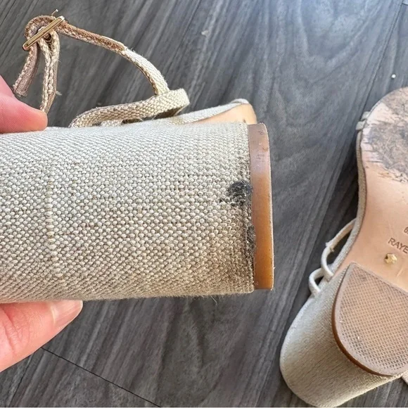 Revolve X Raye Limone Heel Natural Raffia Woven Block Heel Size 6.5 - Picture 10 of 10